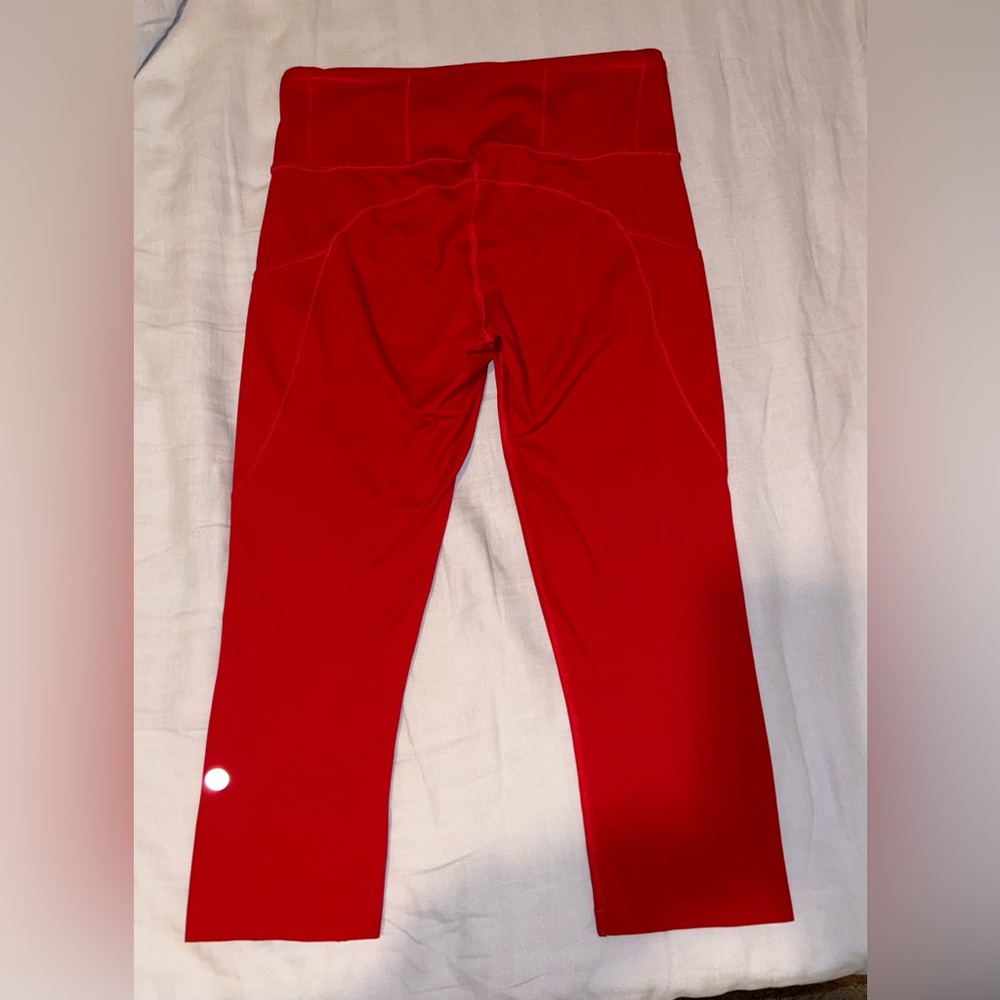 Lululemon fast and free red leggings